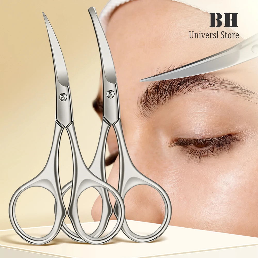 1PcsMulti Purpose Eyebrow Nose Scissors Small Makeup Eyebrows Grooming Scissors  Face Nose Hair Trimmer Beauty Tool