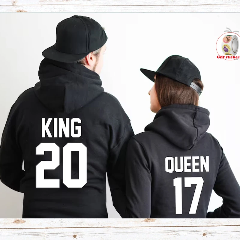 

Couples Hoodies Sweaters King and Queen Sweatshirts King and Queen Hoodies King and Couple Sweatshirts Anniversary Gift Hoodie