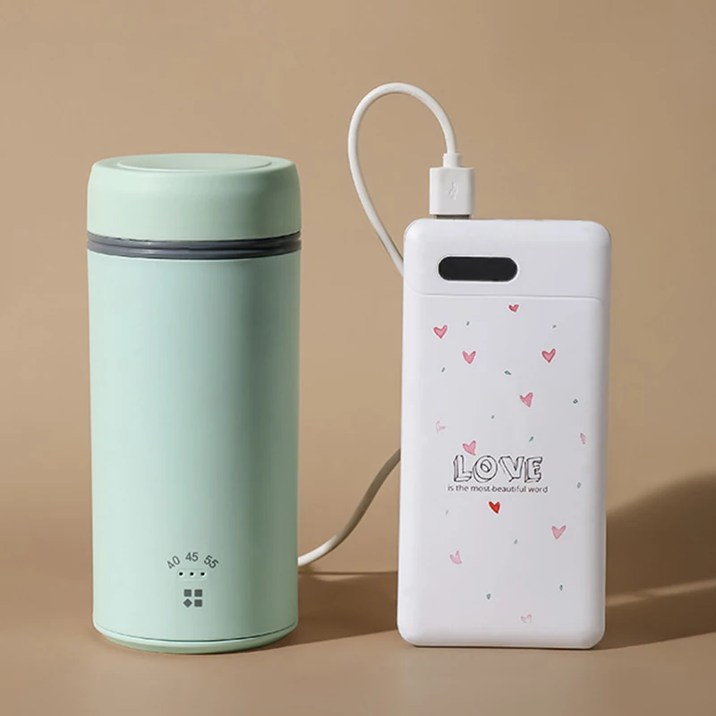 Portable Mini Electric Kettle with Type-C USB Heating for Travel Home 220V Car Constant Temperature Water Boiler for Tea Coffee