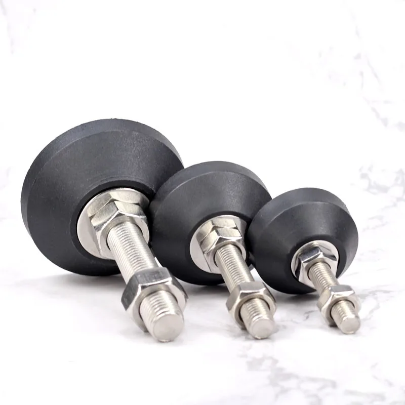 4Pcs Adjustable Lathe Leg Thread Type Adjustable Levelling Feet Swivel Base Articulating Leveling Legs Furniture Glide Pad