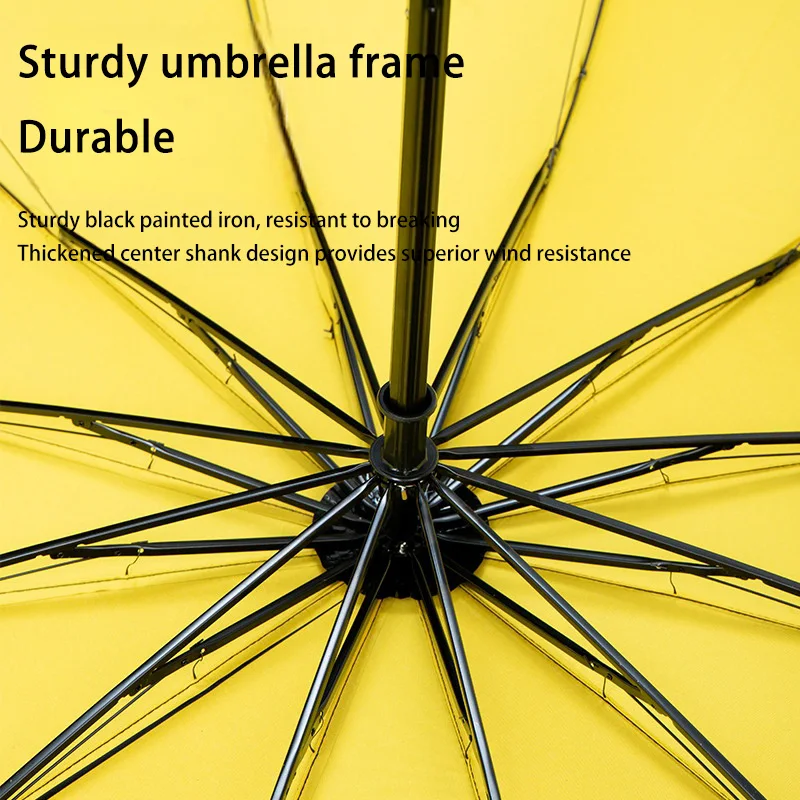 Payung Lipat Xiaomi yang Diperbesar, Tebal, Pelindung Angin dan Hujan, Payung untuk Empat Orang, Diameter 130CM, Penguatan Tulang Rusuk
