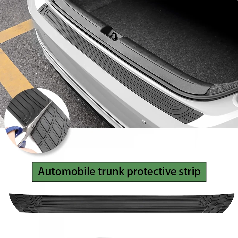 104cm cuttable Car Rear Bumper Guard Plate Cover Trim Car Trunk Protector Strip Automobile universal protective strip