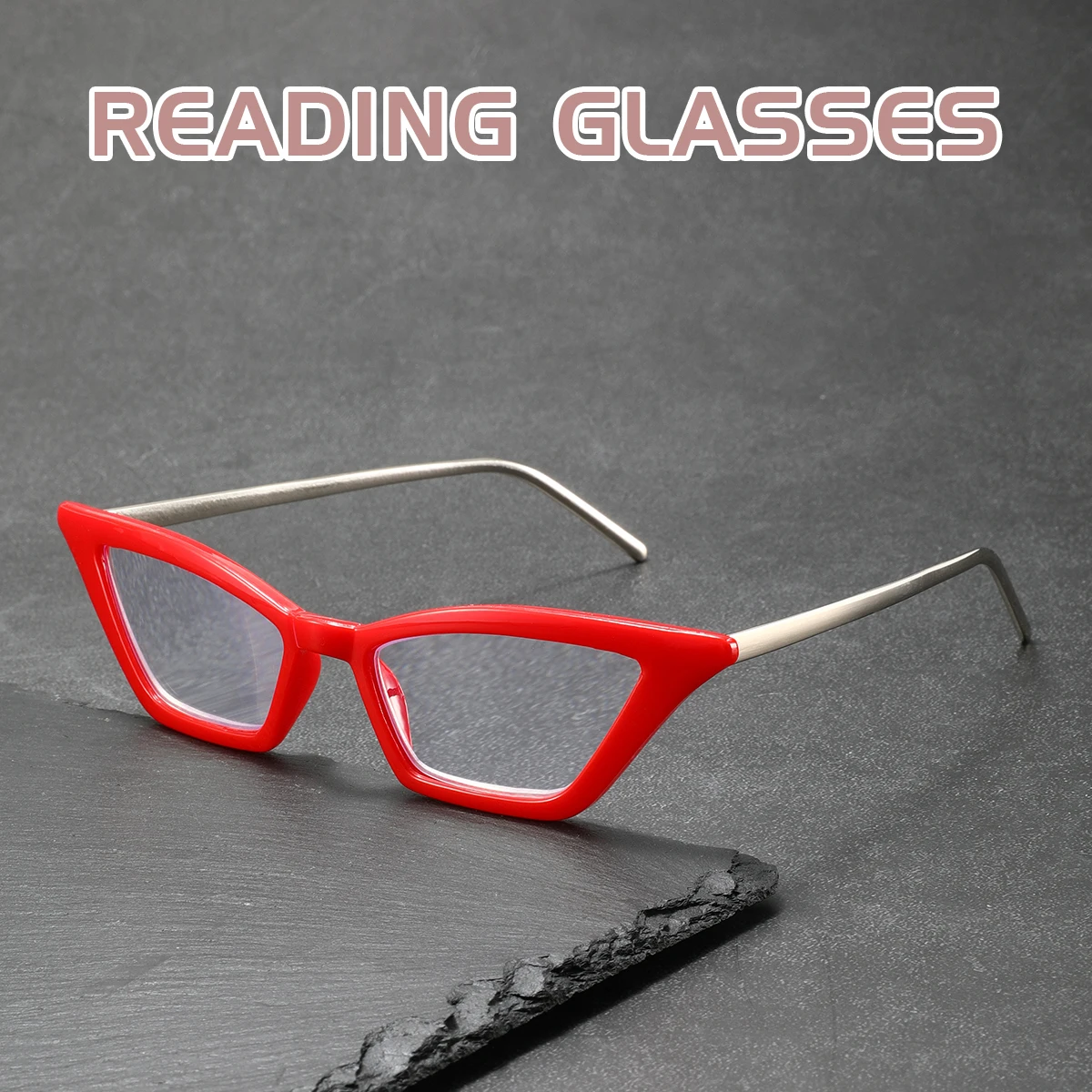 Fashionable Fashionable Triangle Cat Eye High-End Reading Glasses Casual Luxury Women's Anti-Blue Light Glasses Computer Protective Glasses - Aliexpress Deal