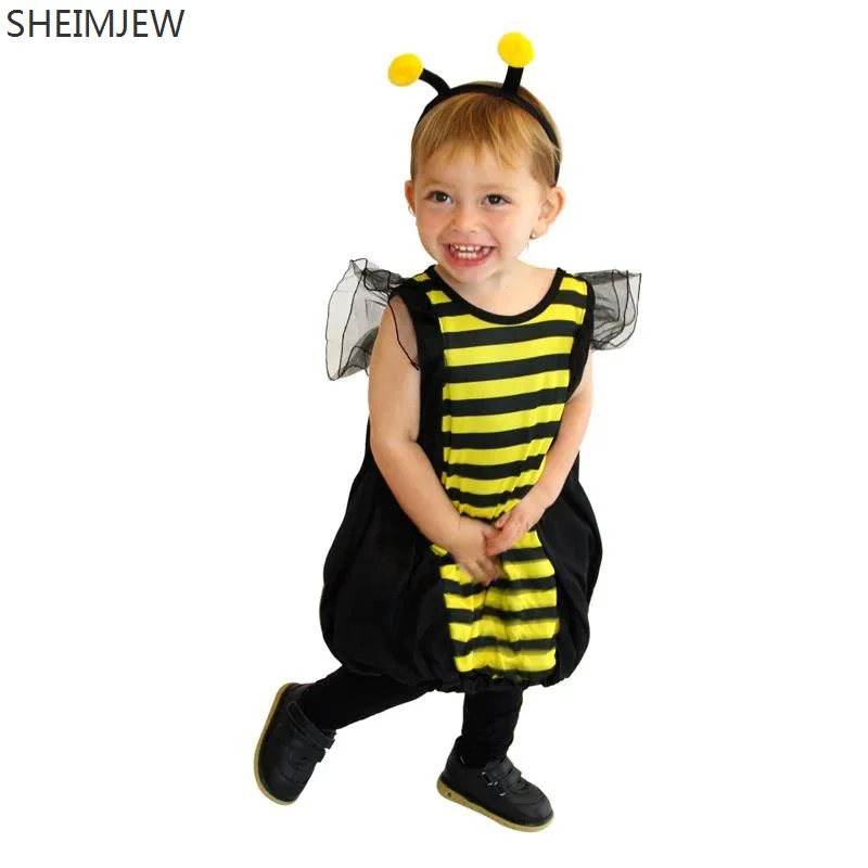 New Toddler Infant Cosplay Insect Honey Bee Costume Sets For Children Purim Carnival Fancy Dress Party Stage Show