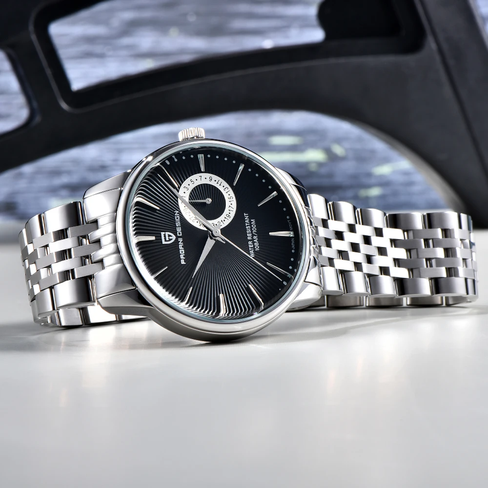 PAGANI DESIGN 2026 New Mens Quartz Watch Business Fashion New Stainless Steel Strap 100M Water Resistant Japan VH65 Movement - view 4