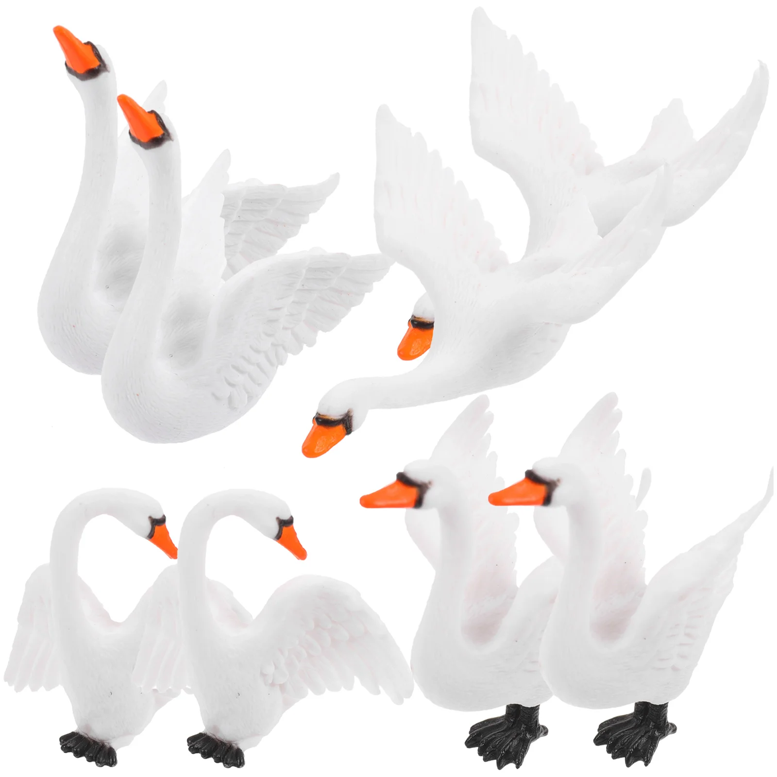 

8pcs Plastic Ornament Mini Resin Craft Micro Landscape Decoration Garden Sculpture Adornment Mini Garden Decor Statues Bonsai