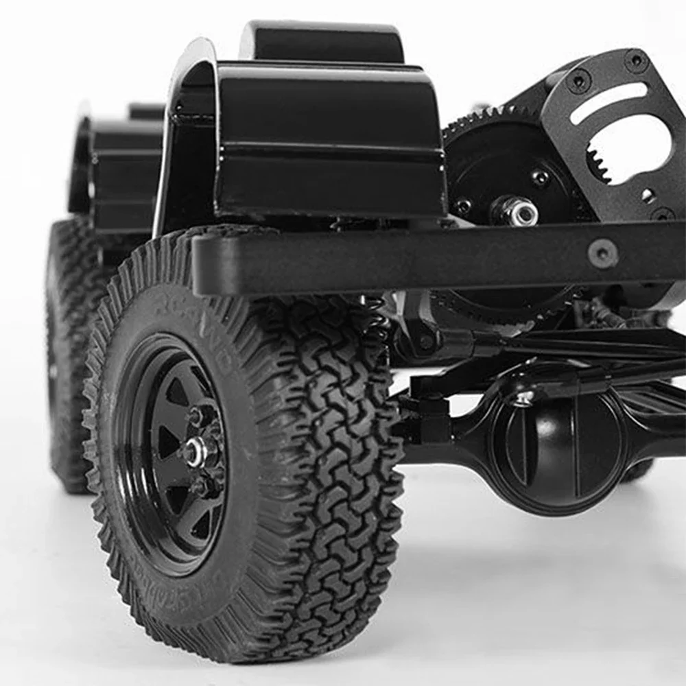 CNC Aluminum Alloy D90 Front Rear Axle Complete Set Black for 1/10 RC Crawler RC4WD Gelande II TF2 D110 Yota II Axels