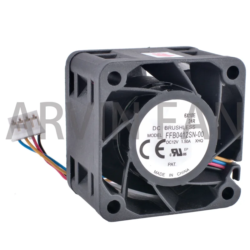 FFB0412SN-00 4cm 4028  40mm Fan 40x40x28mm 12V 1.50A 4-wire Double Ball Bearing High Volume Booster Fan Power Cooling