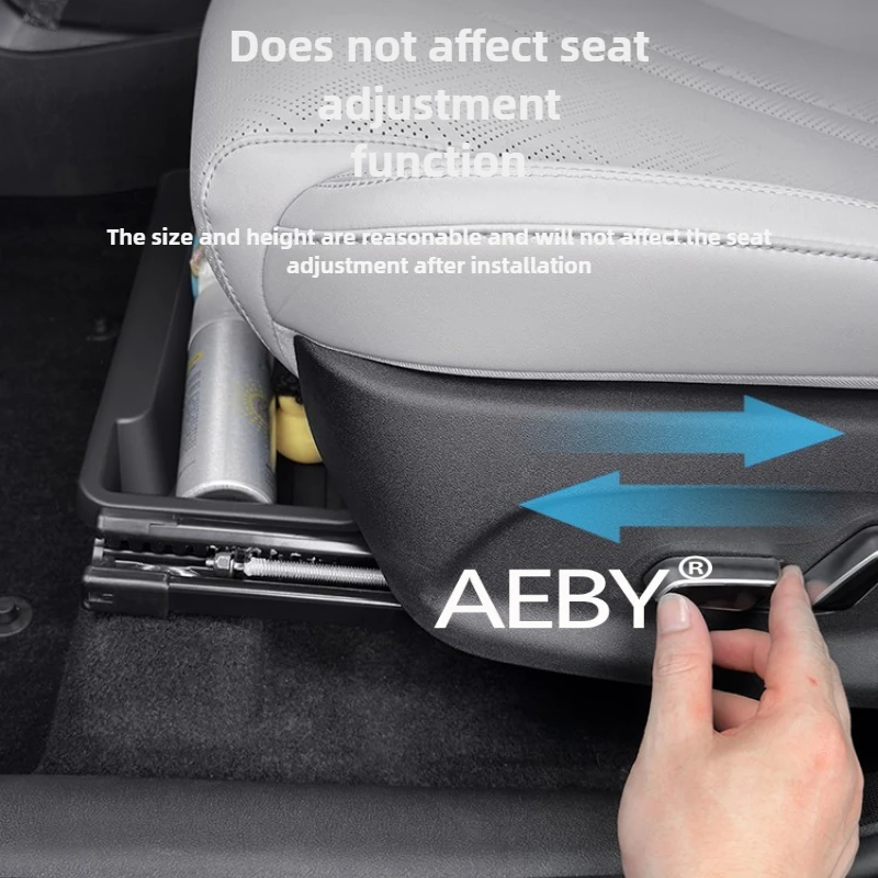 AEBY لـ BYD Atto 2 2024-2025 صينية تنظيم مخفية، غطاء تخزين إضافي تحت المقعد، منظم صندوق مخفي، تخزين السيارة، مناسب حسب الطلب #4