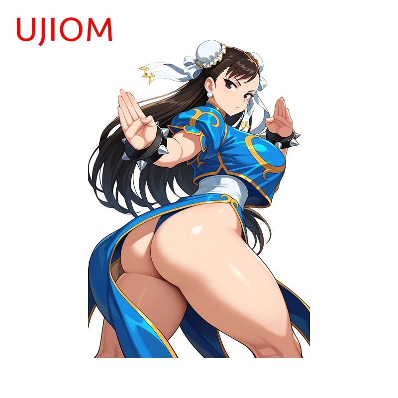 UJIOM Seductive Edgy Girl Butt Wall Sticker Artistic Chunli High Quality Picture Decal Vinyl Wallpapers For Baby Nursery Room