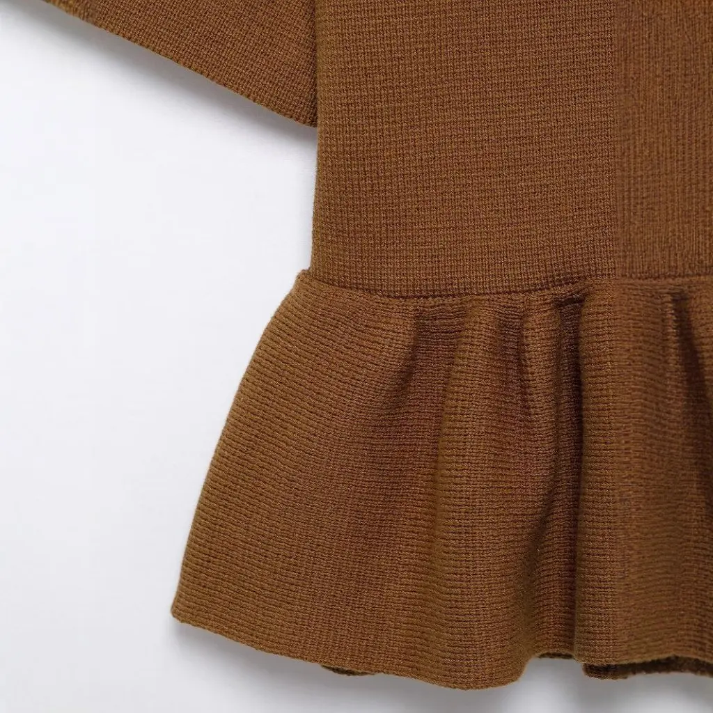 

Women's Fashion Knitted Jacket European American Style Joker Lapel Short Skirt Wholesale New