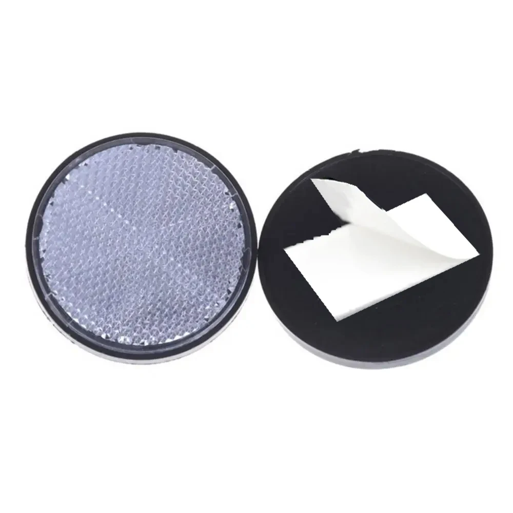 2 قطعة عاكس ذاتي اللصق دائري علامة السلامة المستديرة شريط إشارة عاكس سيارة دراجة نارية الناقلات سياج مقطورة بوابة آخر