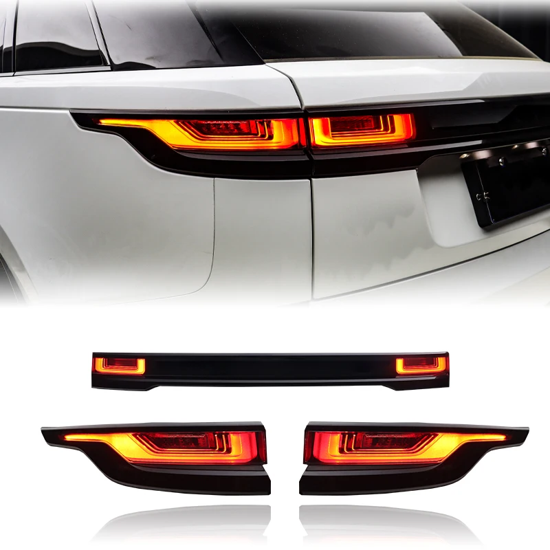 

For ROVCE 2020-2024 New Land Rover Evoque LED Tail Lights Clear Lens Rear Brake Lamps with 12V Voltage Car Parts