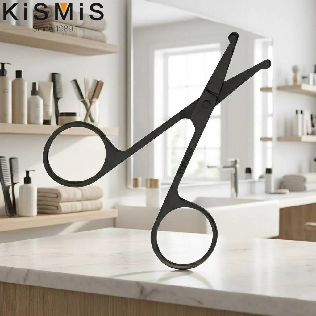 Professional Eyebrow Scissors Nose Hair Trimmer Stainless Steel Precision Tweezers Facial Grooming Tools for Beauty Salon Spa