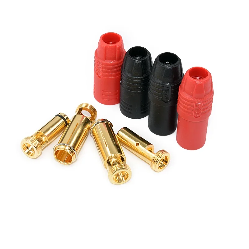 100pcs/lot AS150 Model Aircraft Plug Fireproof Plug 7mm Gold-plated Anti-ignition High Current Lithium Battery Connector