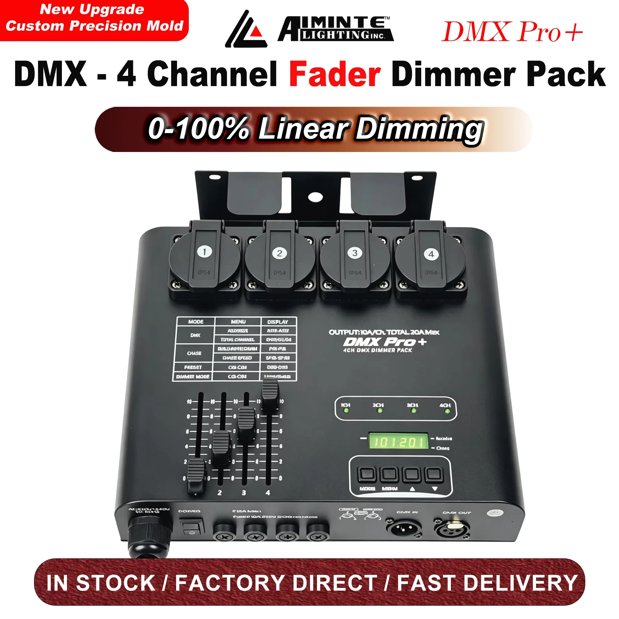 Dmx Dimmer 4‑Channel Fader Dimmer, UK Plug,dimmer schalter 220v, led dimmer,Dimmer for led strip,dimmer plug,light switch dimmer