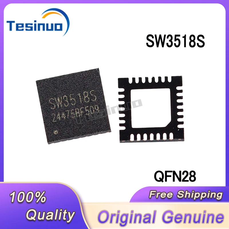 5/PCS New Original SW3518S QFN28 Multi-protocol bidirectional PD fast charge chip supports A+C port 100W In Stock