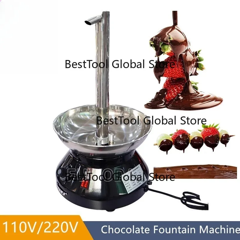 Small 220V/110V Electric  Chocolate Fountain Machine Machine With Faucet Style for Buffets Parties Events
