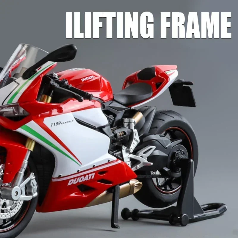 1:12 Ducati 1199 Panigale S سبيكة يموت يلقي نموذج دراجة نارية لعبة مجموعة السيارة الحلي الأساسية