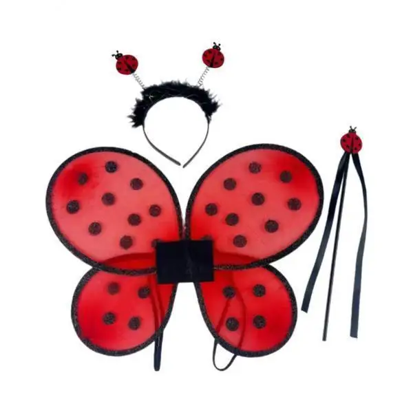 Animal Dance Costume Wings Set Cloth Headband Fairy Stick Kids Role Play for Carnival Dress Up and Parties