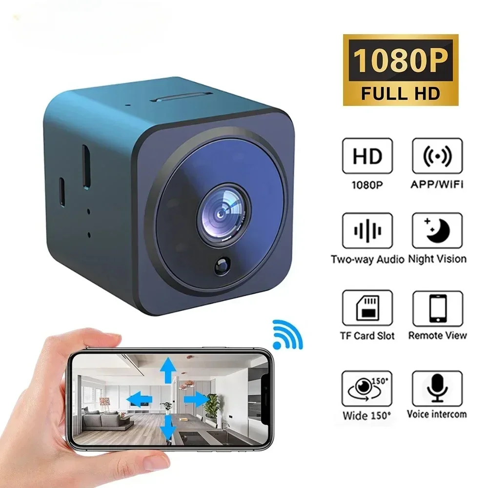 

Mini Camera 1080P WiFi Micro Body Camcorder Wireless Night Vision Two-way Audio DV Video Recorder Indoor Small Surveillance Cam