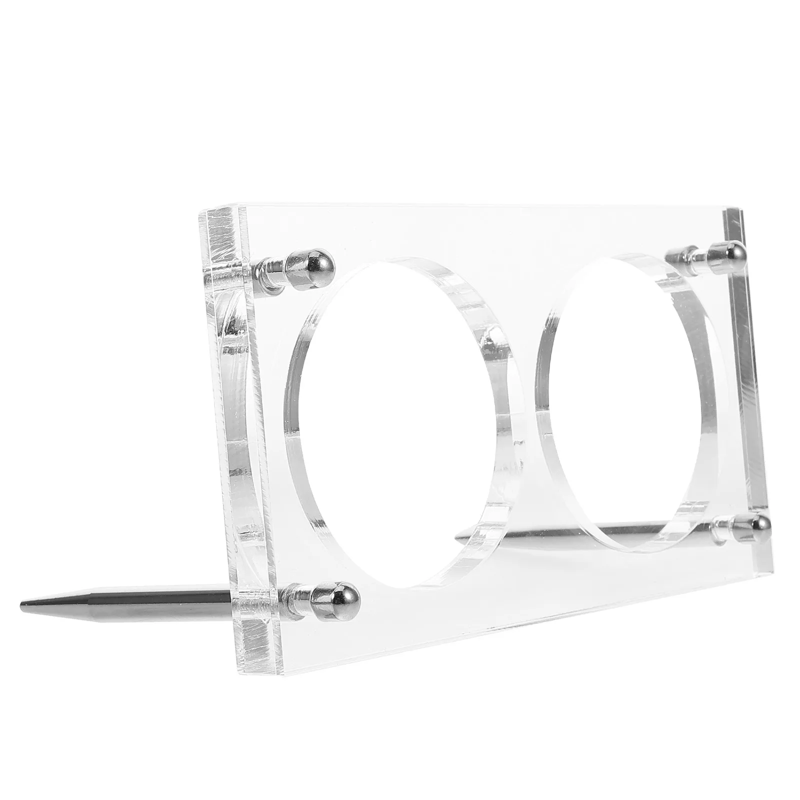 

Dual-Slot Coin Display Stand Box Round Plastic Holder Coin Display Case 60Mm Diameter Protective Storage for Collector Coins