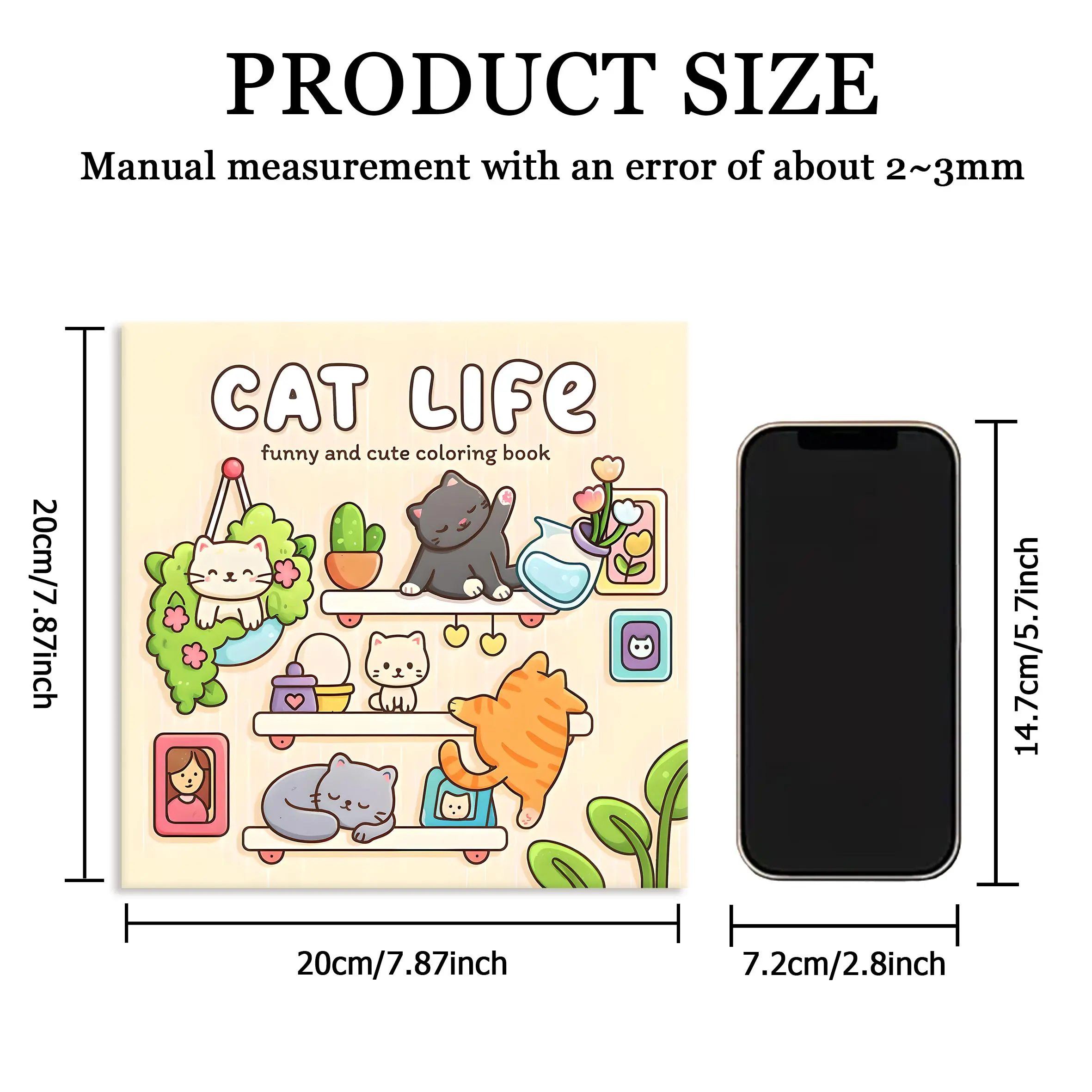 CAT LIFE Bold-easy Patterns Coloring Book for Adults Cute Drawing Book Perfect Gift for Party and Birthday