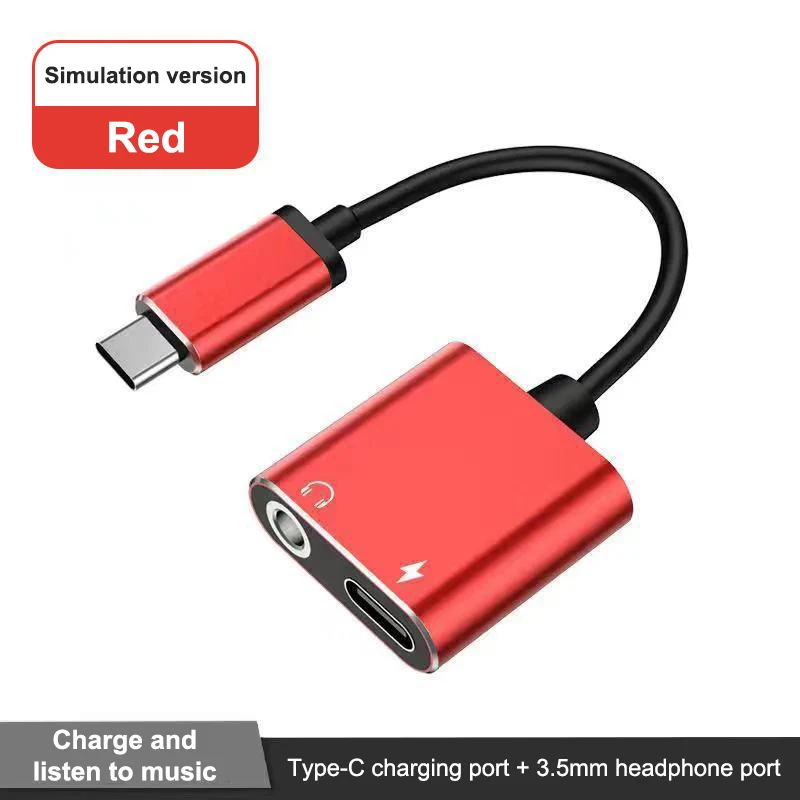 Adaptateur de charge USB Type-C vers prise audio 3.5mm, répartiteur 2 en 1, type C vers 3.5mm