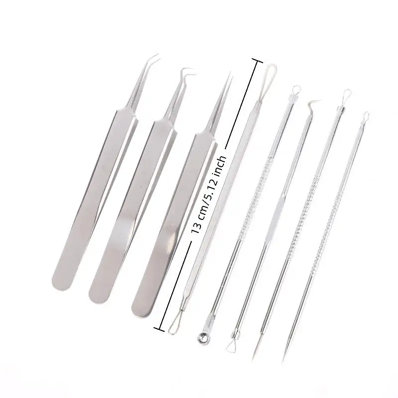 5/7/8 pezzi ultra-fine cellule brufoli clip per punti neri pinzette bellezza viso salone di salute speciale strumento per la rimozione di punti neri acne ago
