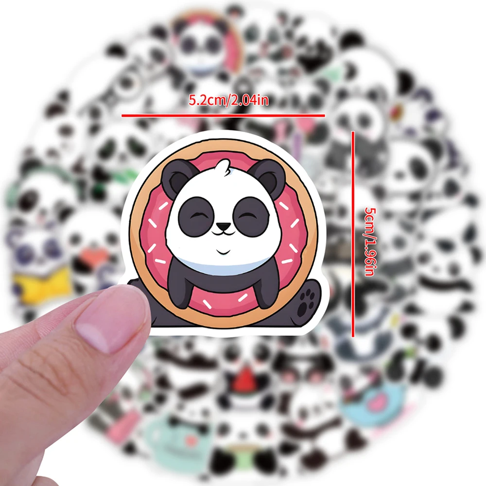10/30/10/30/60PCS Fun Panda Cute Stickers Rich Patterns Hand-Painted Decoration Handmade Collage Stationery Graffiti Stickers