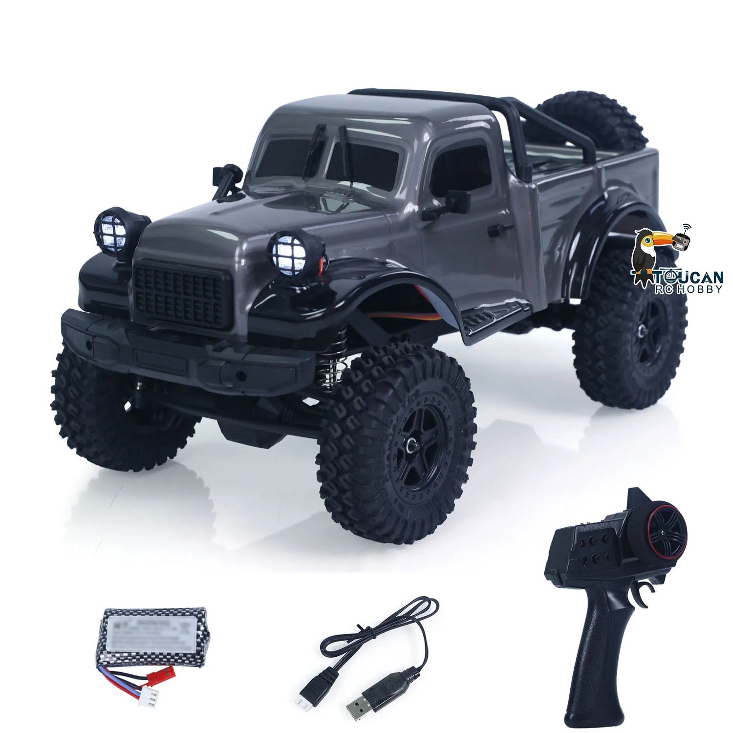 

2.4G Radio Control Pickup Truck Toy 1/18 4WD RC Off Road Vehicle C8813 Simulation Rock Crawler Car RTR Brushed Motor ESC Toys