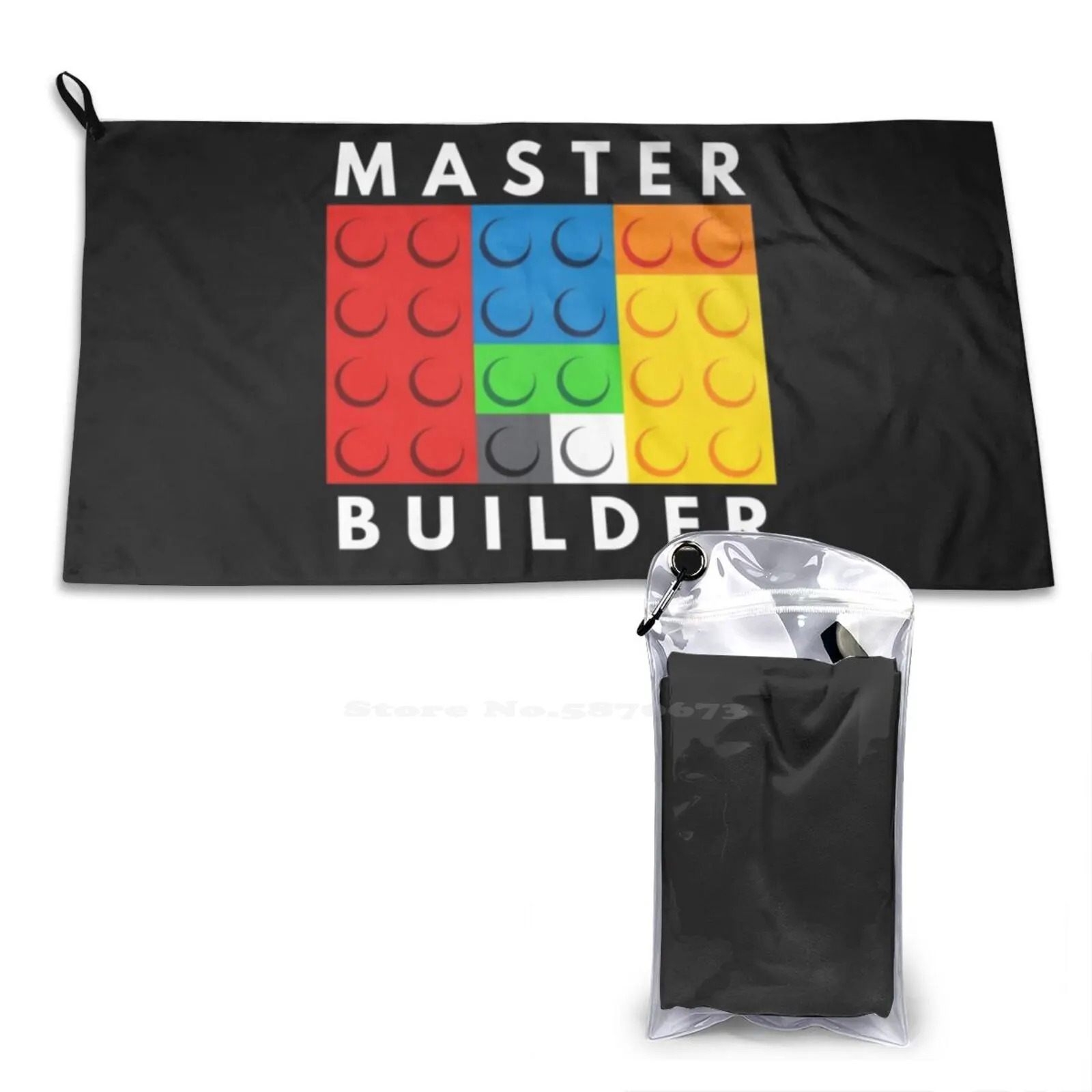 Master Builder Soft Towel Quick Dry Beach Towel Building Brick Building Blocks Movie Master Builder Toy Bricks Toy Blocks