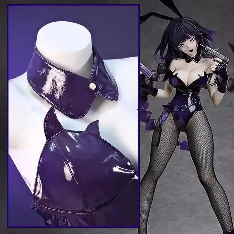 أزياء تنكرية للفتيات على شكل أرنب من فرينج نازومي كرنفال الهالوين لحفلات لعب الأدوار بدلة أرنب أرجوانية زي نسائي مثير