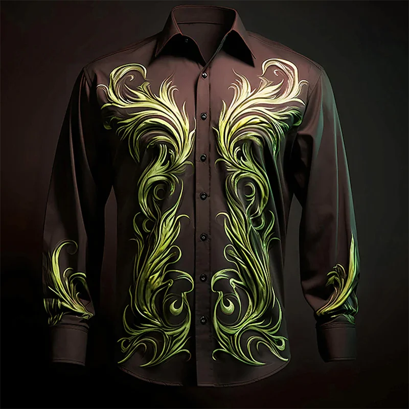 

Men's Shirts Gothic Casual Party Dinner Suit Button Lapel Men's Luxury Men's Tops Soft And Comfortable Material 2026 New Style