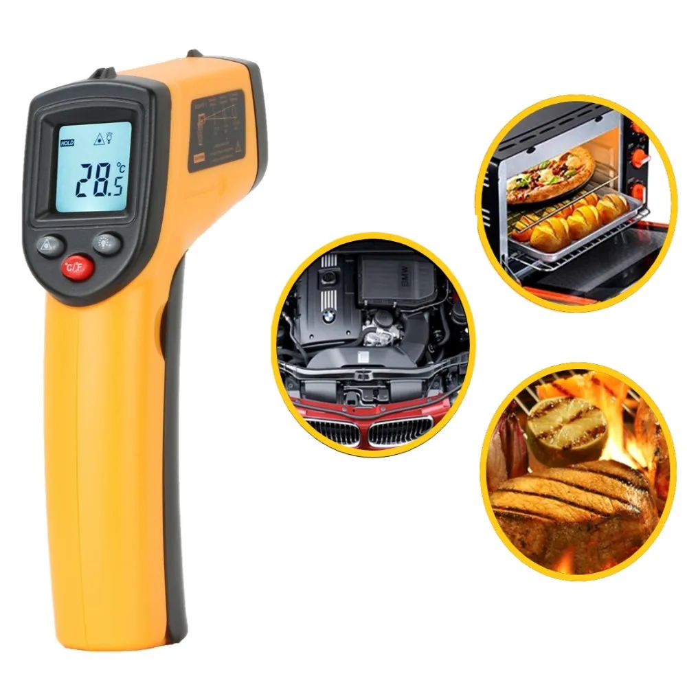 Non-Contact Infrared Thermometer 50~400°C（-58 ~ 752°F）Industrial Digital IR Temperature Meter GM320 Pyrometer IR Laser Gun