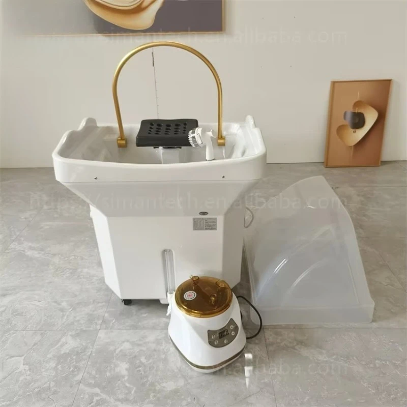 

New Portable Shampoo Bowl Basin Sink Water Storage Tank Salon Furniture with a Large 60L Contemporary Commercial Furniture