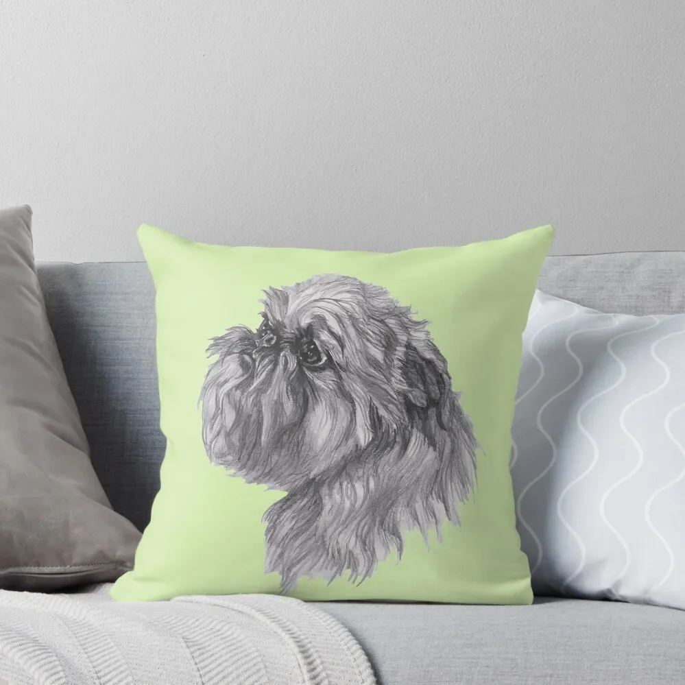 

Brussels Griffon Dog Portrait Drawing Throw Pillow Ornamental Pillow Cusions Cover Christmas Pillow Cases