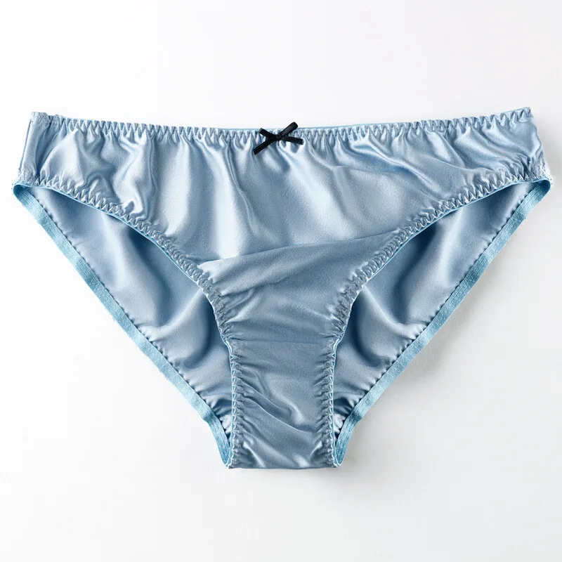 

2pcs/lot 100% Mulberry Silk Underwear Women Briefs Silk Lady Sexy Panties M-3xl