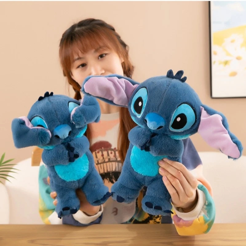 32 cm Stitch Peluche Anime Peluche Kawaii Cartoon Stitch Doll Ear Moving Doll Simpatico cuscino Festival Giocattolo di Natale per bambini