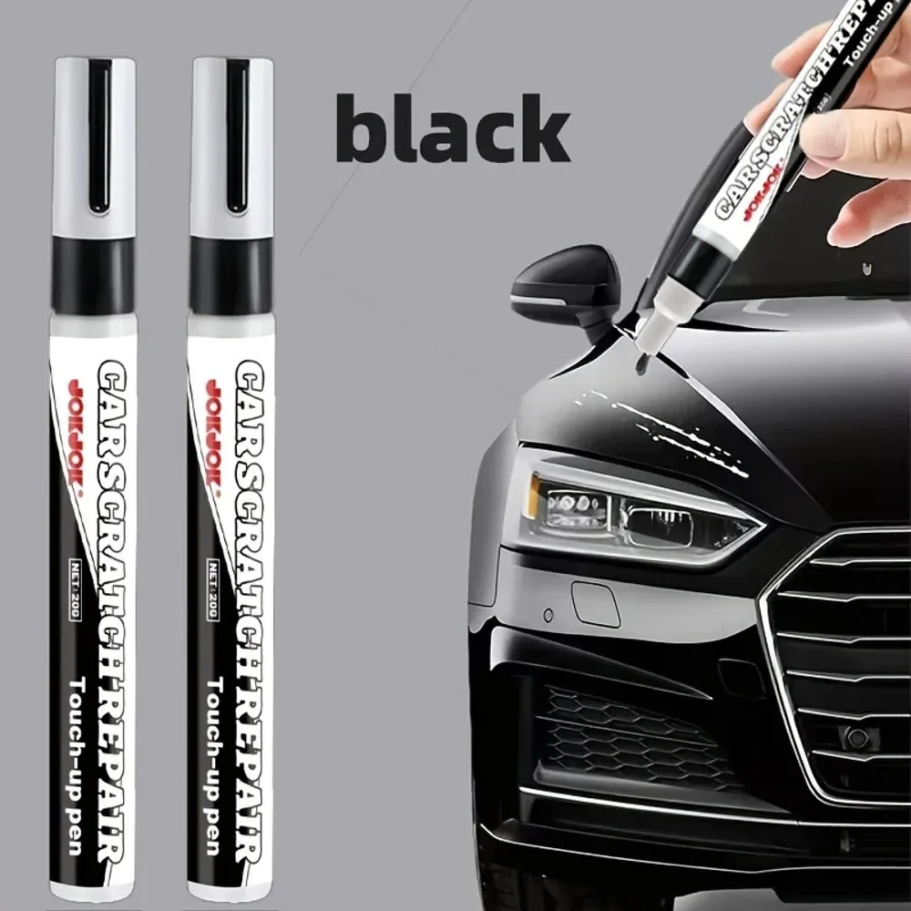 JOKJOK 2PCS Black Car Touch up Paint Pen Scratch Repair And Auto Body Wheel Leather Paint Restoration Kit