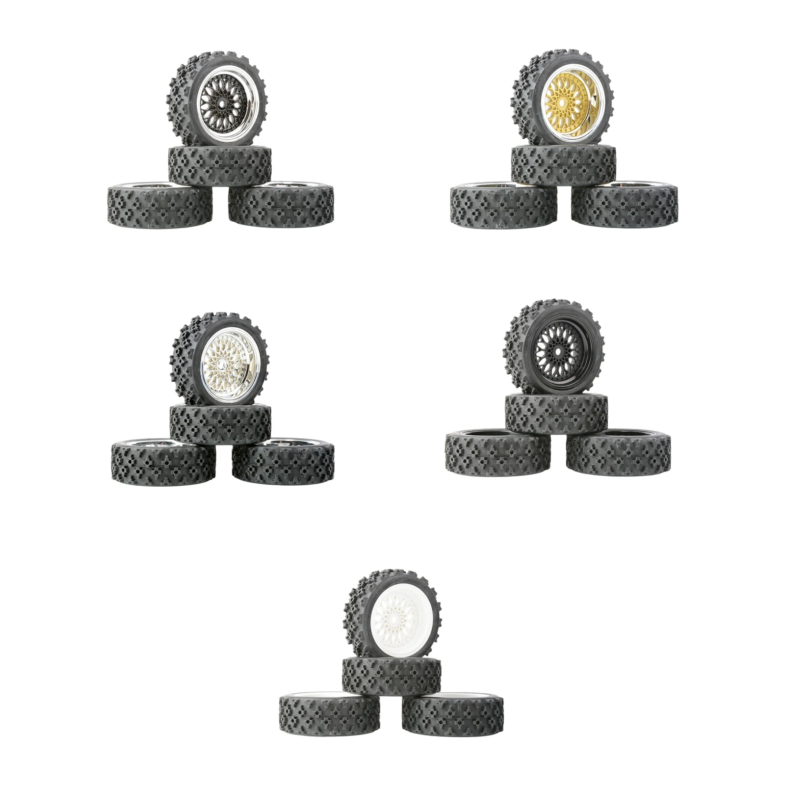Wheel Rim Rubber Tires Tyres for Wltoys for HSP 1:10 1:12 1:14 1:16 RC Car Parts Model Accessories RC Car Wheel Rim and Tires