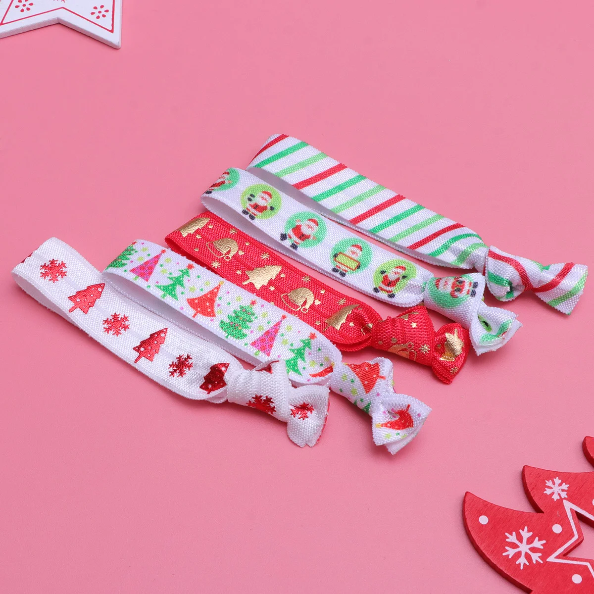 

20 Pcs Girl Child Hair Bands Tie Christmas Stretchy Headbands for Women Rubber Headdress