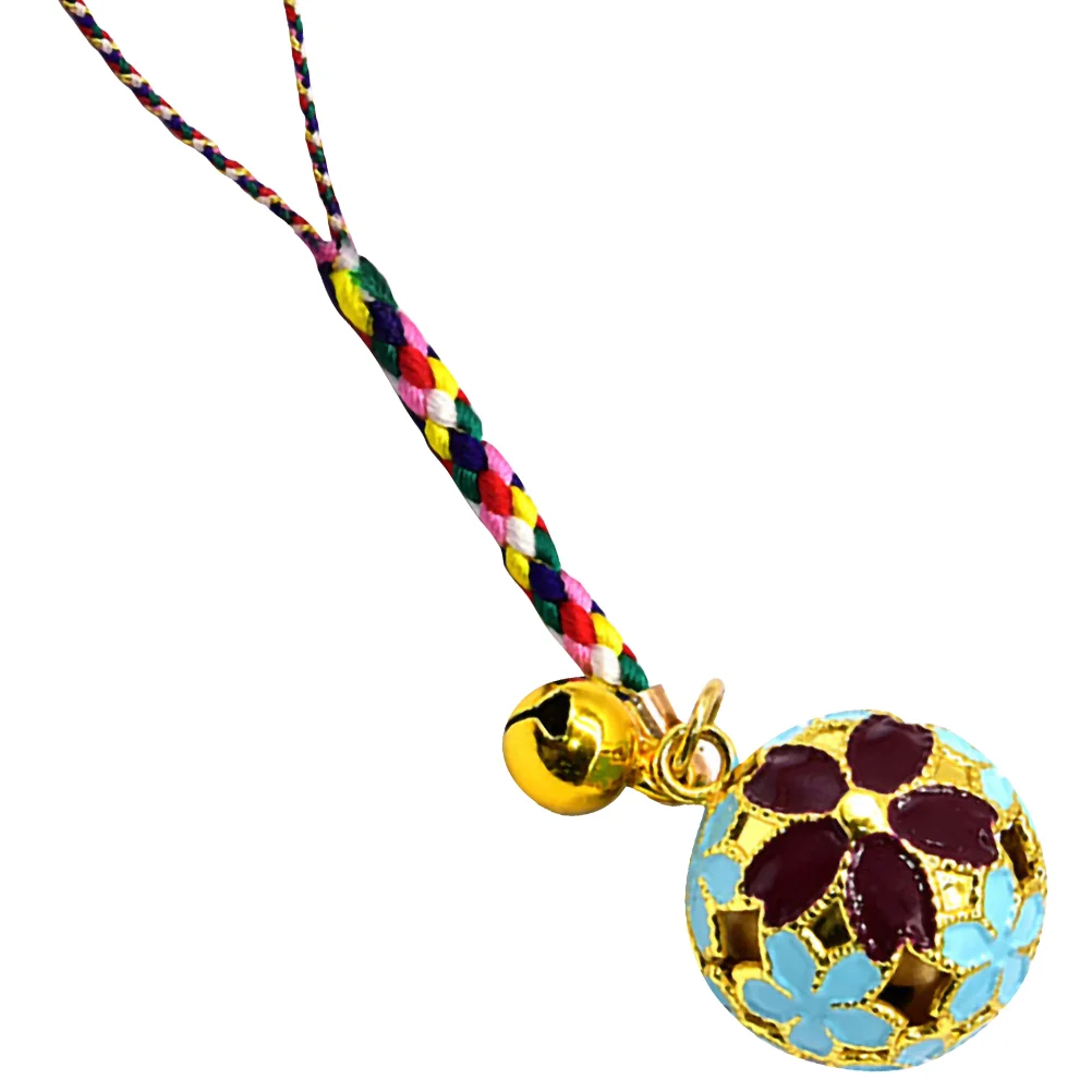 Cherry Blossom Bell Pendant Sakura Hanging nament Bag Decorative Charm Backpack Accessory Phone Strap Mobile Phone Lanyard Car