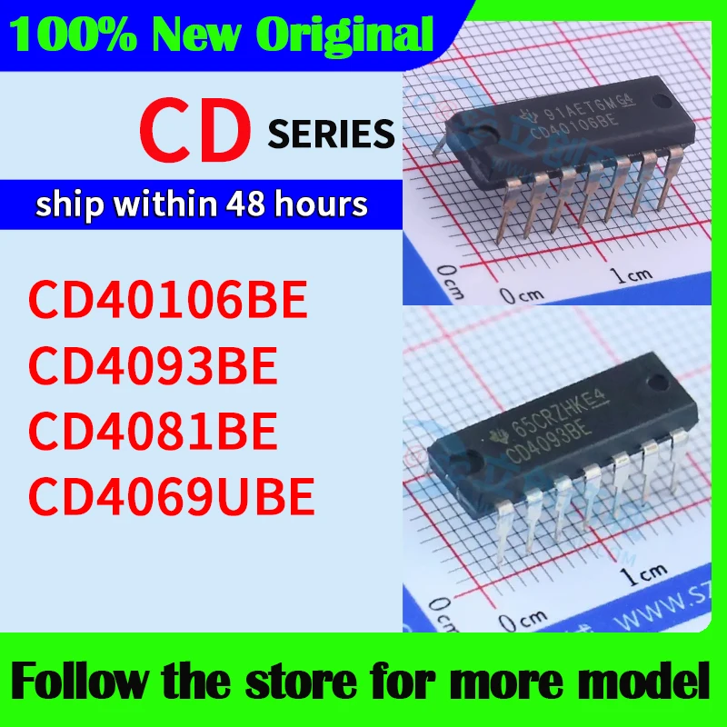

CD40106BE CD4093BE CD4081BE CD4069UBE High quality New
