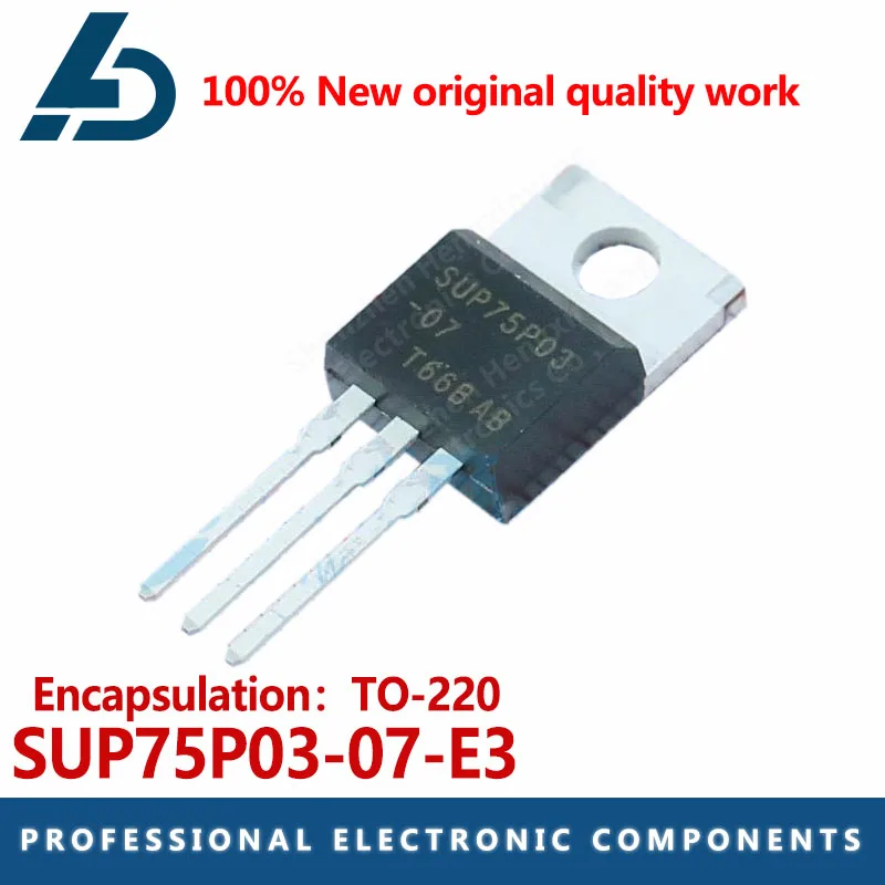 5PCS SUP75P03-07-E3 directly inserted TO-220-30V-75A P-channel MOS FET SUP75P03