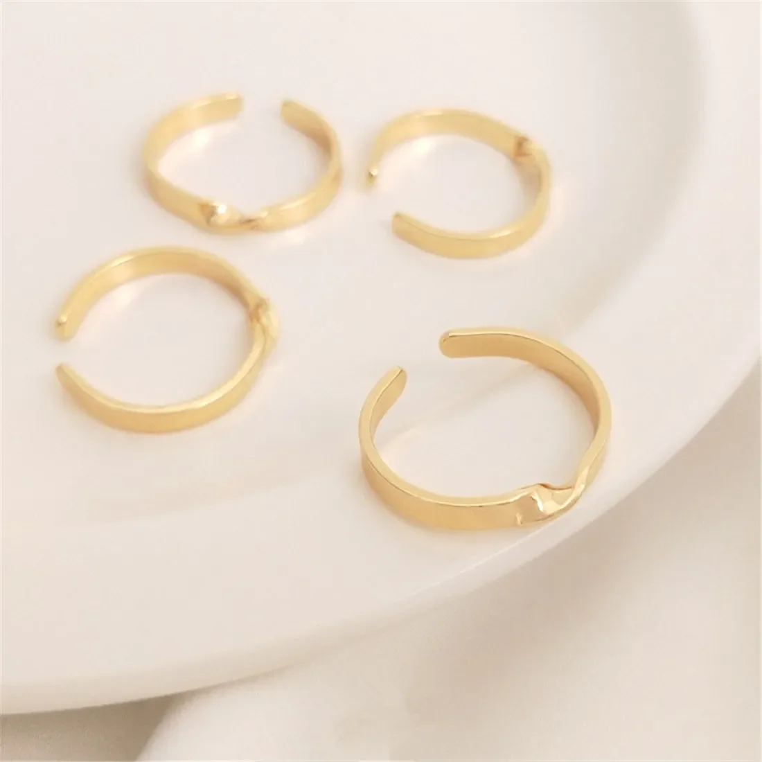 Open Twist Ring 14K Gold-wrapped Ring Diy Winding Hand Ring Holder Ring Jewelry Handmade Material Accessories B683