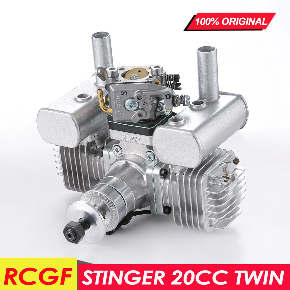 

Stinger 20CC TWIN Exhaust RCGF Two-cylinder Gasoline Petrol Engine Two-stroke For RC Fixed-wing Airplane