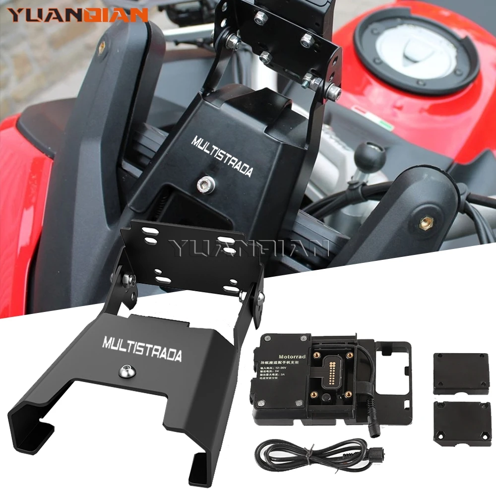 For Ducati Multistrada 1260/S/Enduro/Enduro Pro/Pikes Peak/D/Air/GT 2018-2021 2020 Motorcycle Phone GPS Navigation Mount Bracket