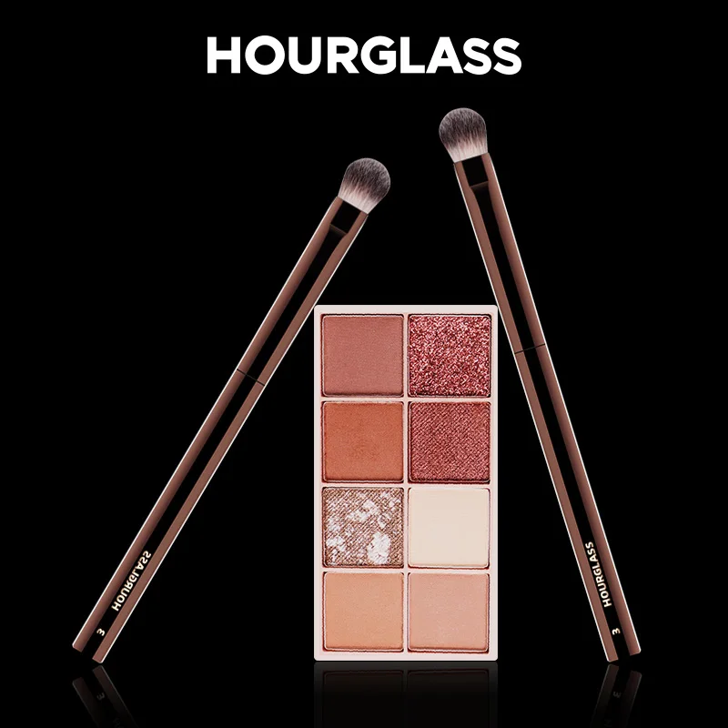 Hourglass-Pinceaux de maquillage, poudre, fond de teint, correcteur, fard à joues, bronzant, ombre à barrage, eye-blogueur, pinceau sculptant