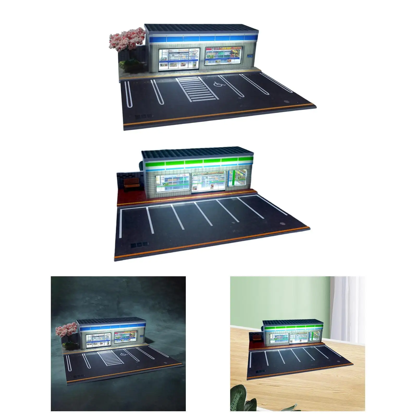 Parcheggio 1:64, modello diorama per garage con illuminazione, display per auto pressofuso per